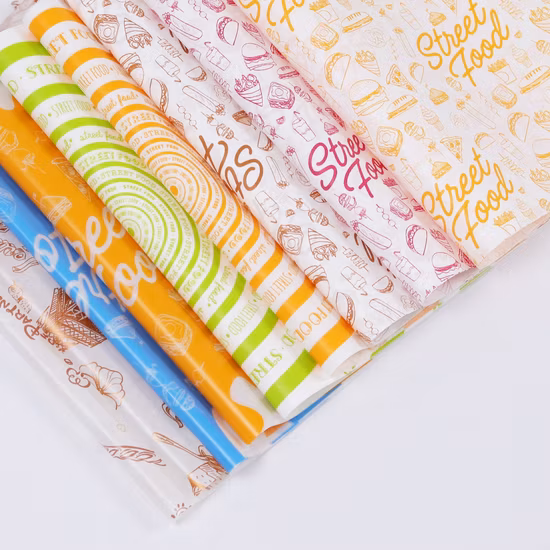 Carta sandwich cerata oleata per uso alimentare per patatine fritte di pollo per uso alimentare all'ingrosso