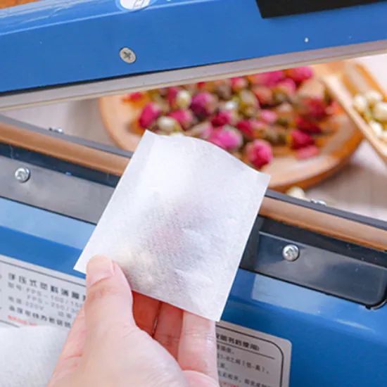 Carta da filtro biodegradabile per uso alimentare per bustine di tè