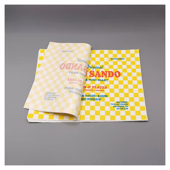 Confezionamento di panini, carta oleata, carta da imballaggio per hamburger alimentari