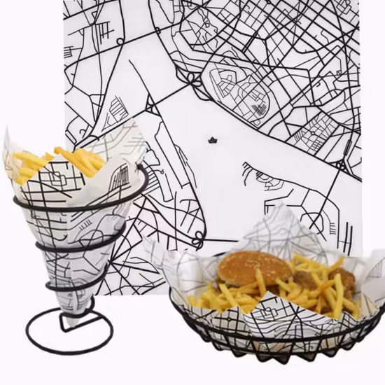 Carta da imballaggio sandwich rivestita in PE cerata oleata personalizzata all'ingrosso con stampa del logo